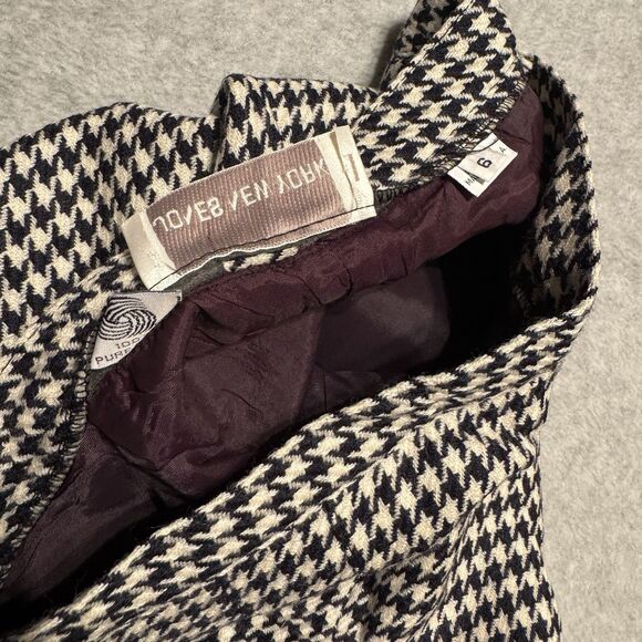 Jones New York Wool Pants Women Small  Houndstooth Career High Rise Trousers VTG - Picture 12 of 12